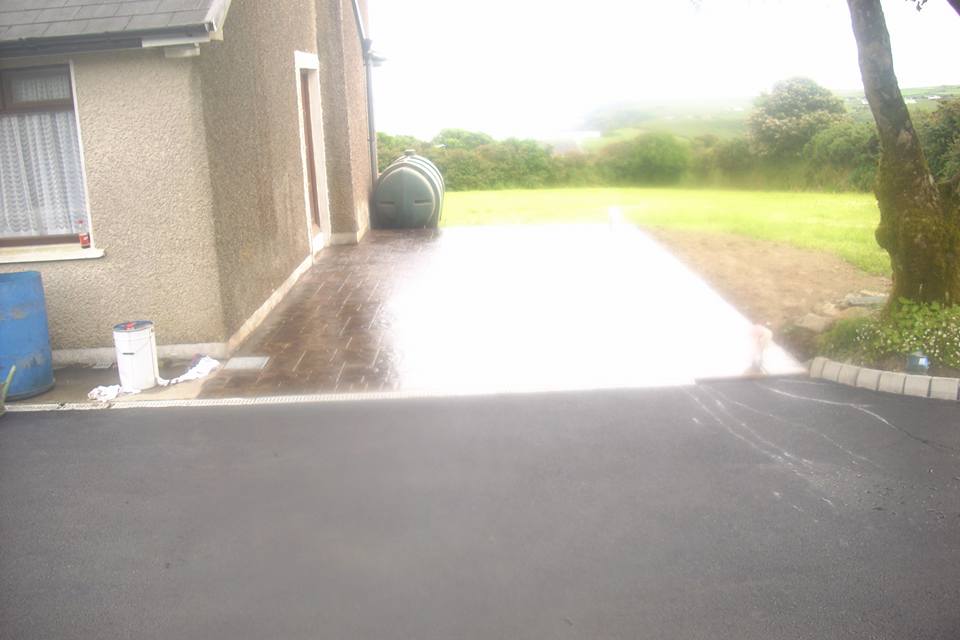 finished driveway and imprinted concrete